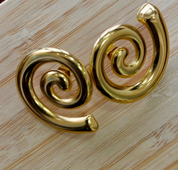 Boucle d’oreille Spiral en acier inoxydable