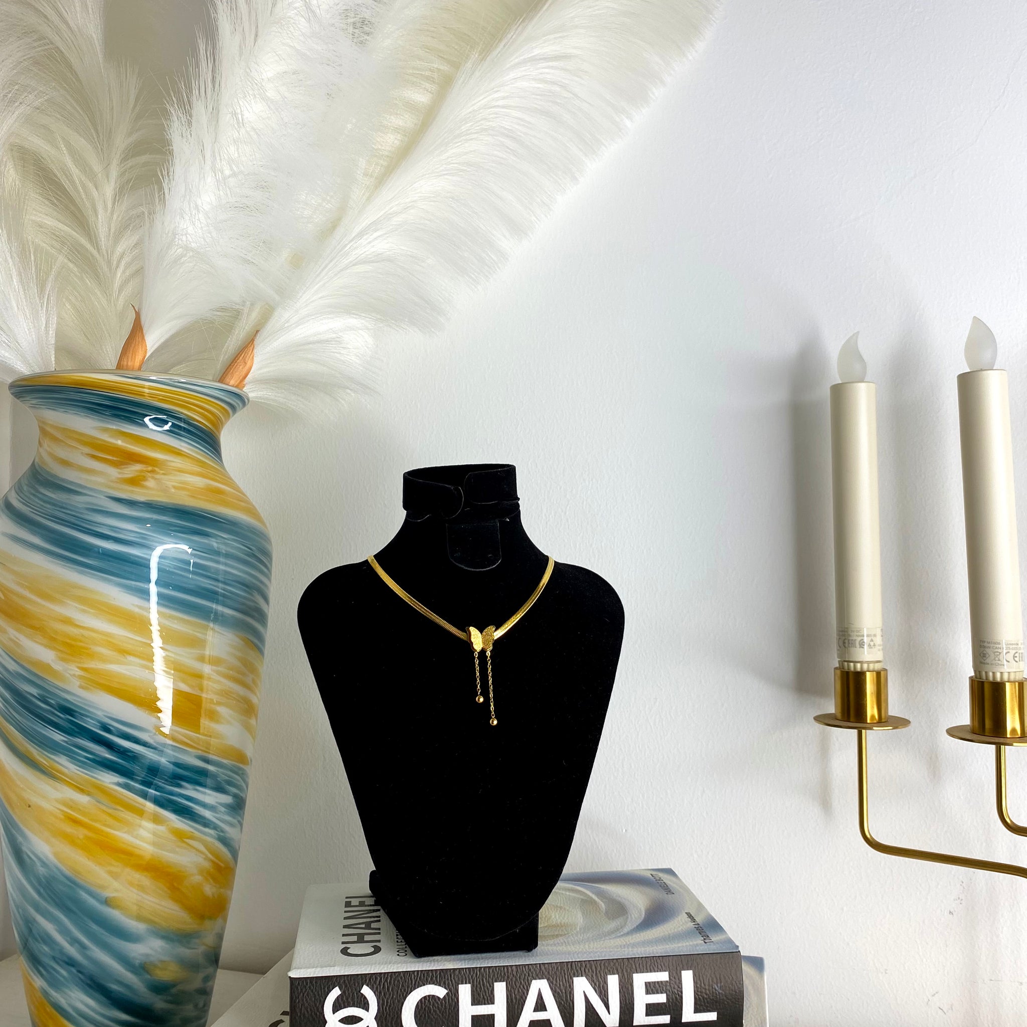 Collier papillon shiny