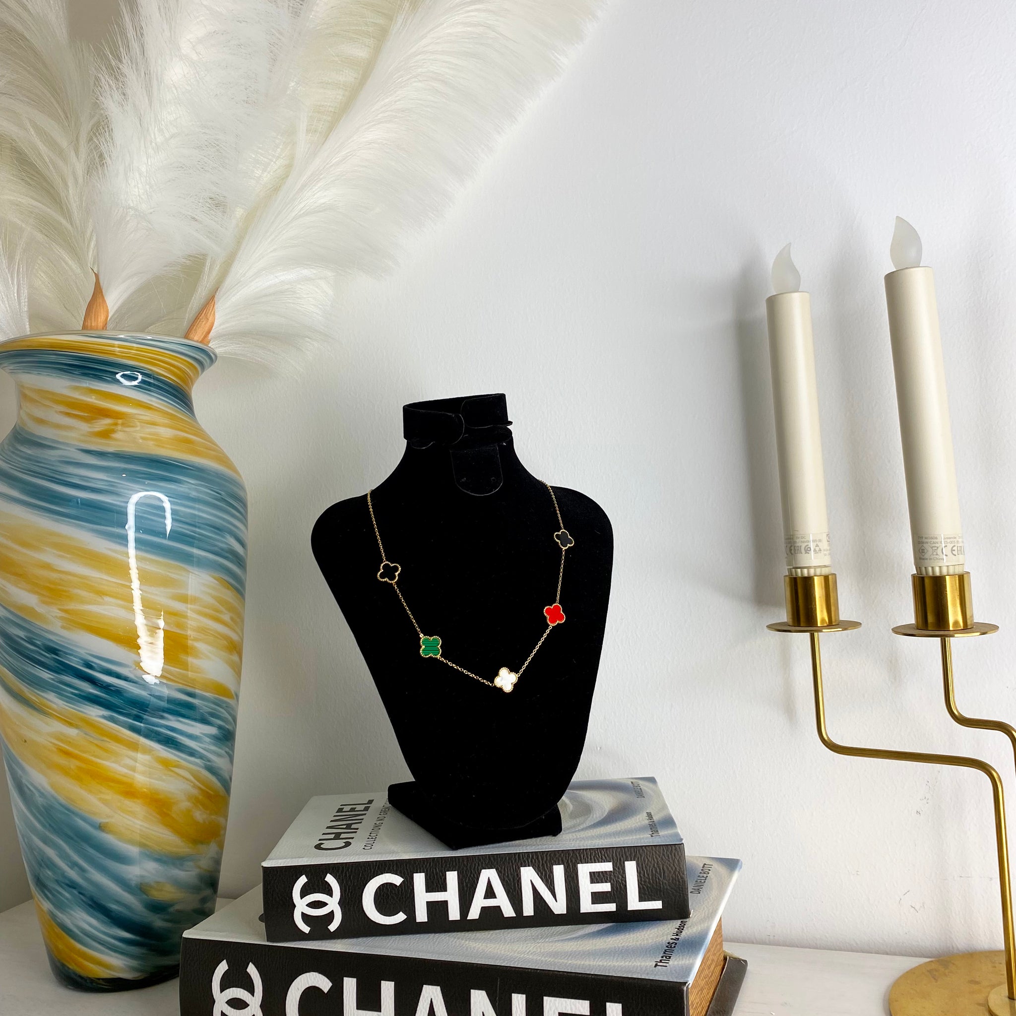 Collier trèfle 3 couleurs