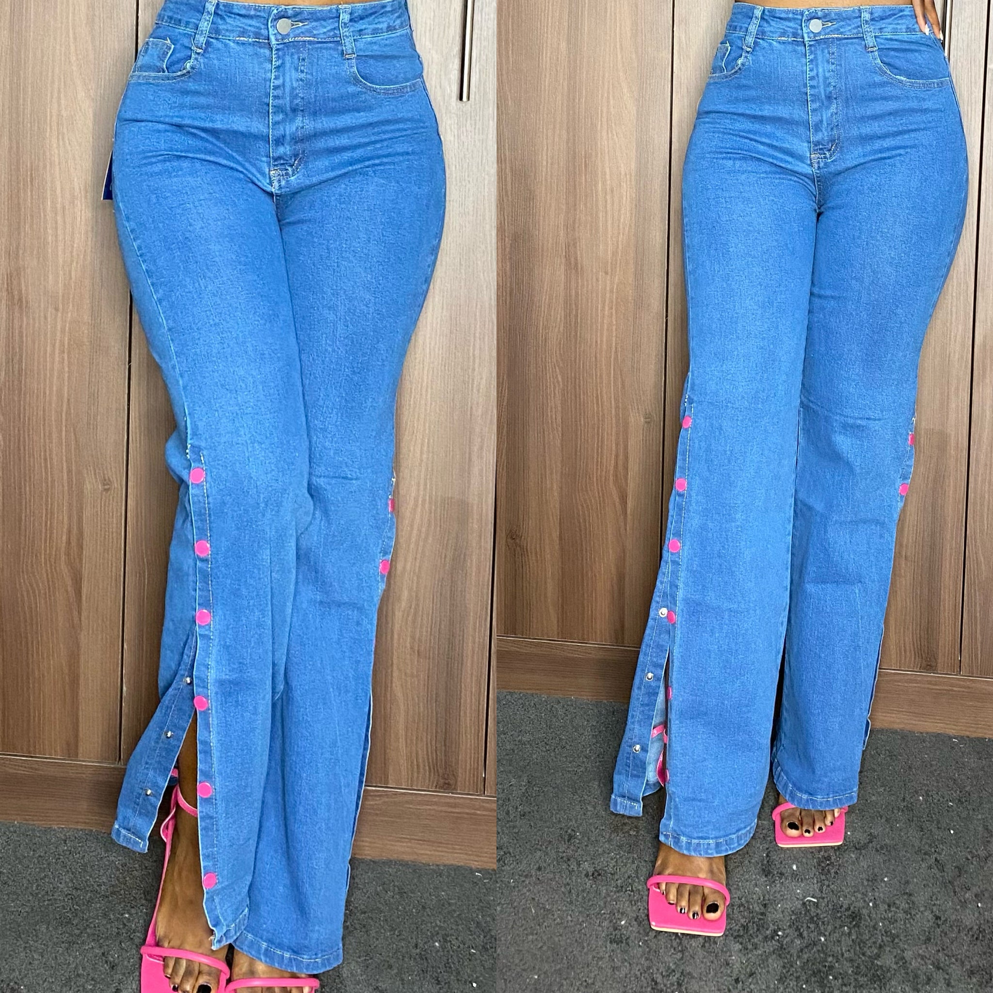 Jeans boutonné